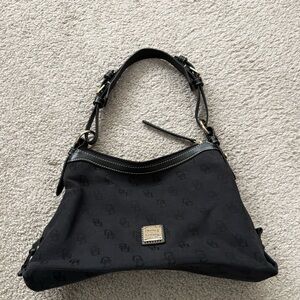 Dooney & Bourke Black Monogram Y2K Shoulder Bag Purse